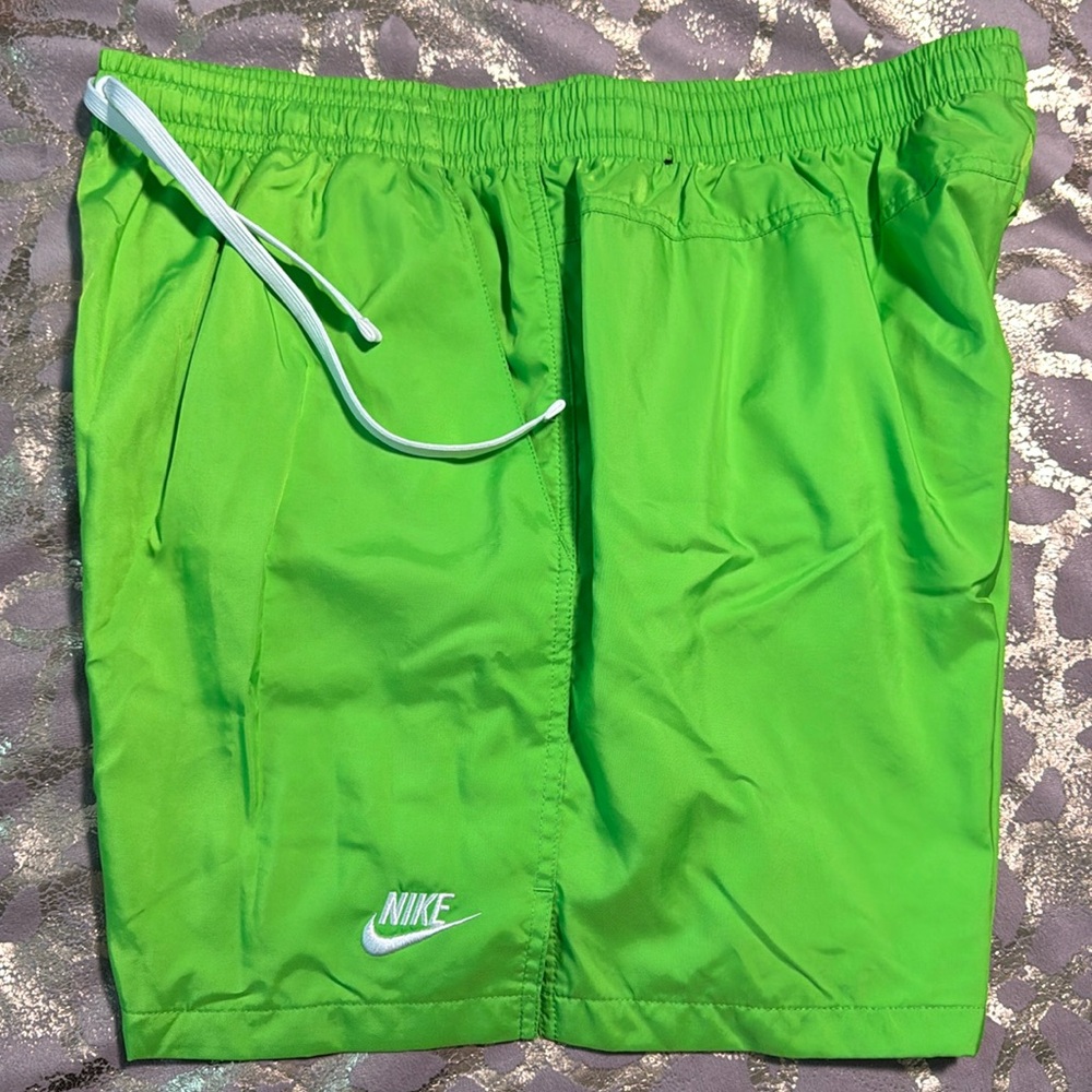 Gently Used - Lime Green Nike Men's Woven Lined Flow Shorts (XXL)